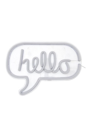 Candeeiro néon Hello Branco