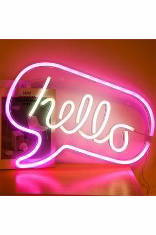 Candeeiro néon Hello Branco