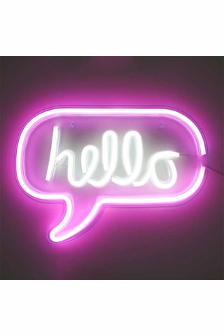 Candeeiro néon Hello Branco