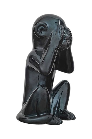 Estátua macaco 28 cm - Preto