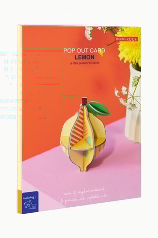 Cartão Pop Out Lemon - Amarelo