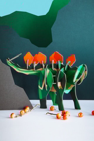 Figura Stegosaurus - Verde e laranja