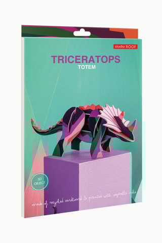 Figura Triceratops - Violeta e preto