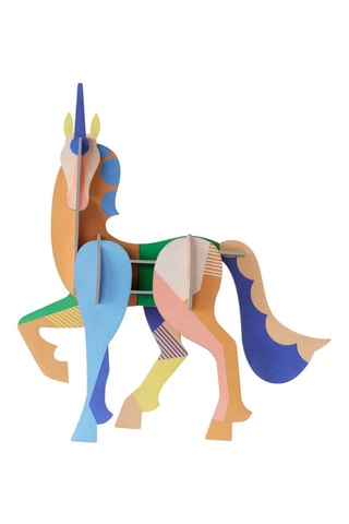 Figura Unicorn - Laranja e azul