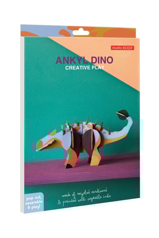 Figura Ankyl Dino - Azul-claro e laranja