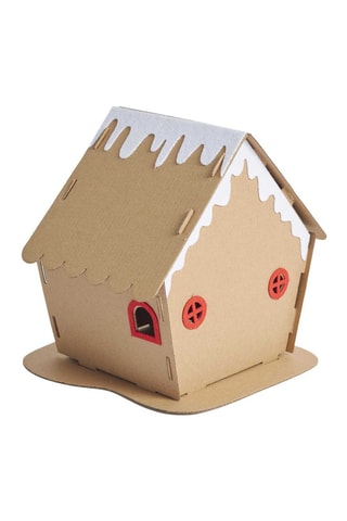 Casa de Natal para construir e decorar Castanho