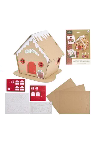 Casa de Natal para construir e decorar Castanho