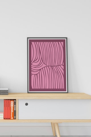 Póster Geometric Abstract - 30 x 40 cm - Bordô