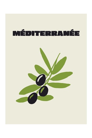 Póster  Terra e Costa 1 - 30 x 40 cm - Bege e preto