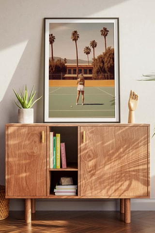Póster  Retro Tennis - 30 x 40 cm - Laranja