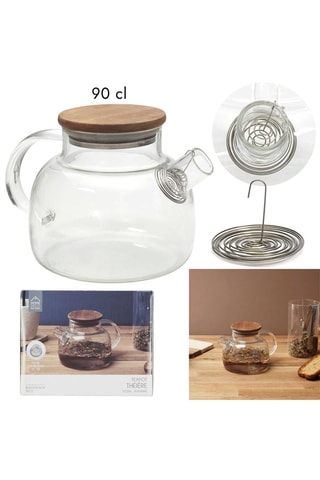 Chaleira em vidro borossilicato - 90 cl