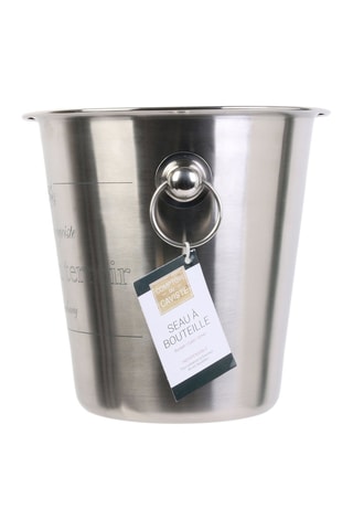 Balde para champanhe em aço inoxidável - 22 cm - Modelo aleatório