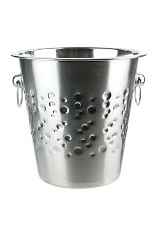 Balde para champanhe em aço inoxidável - 22 cm - Modelo aleatório