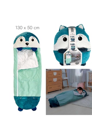 Saco-cama convertível Loup 130 x 50 cm - Azul