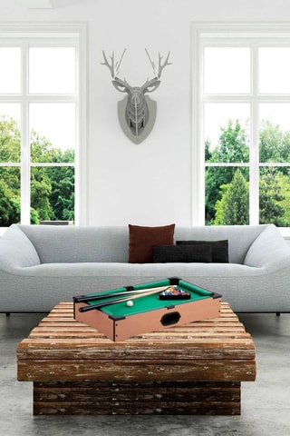 Mesa de bilhar miniatura Verde e castanho