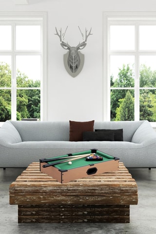 Mesa de bilhar miniatura Verde e castanho