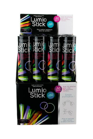 50 pauzinhos fluorescentes Multicor