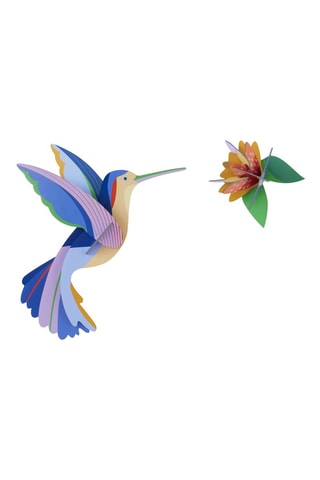 Decoração de parede Hummingbird - Azul e violeta