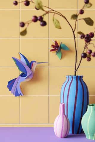 Decoração de parede Hummingbird - Azul e violeta