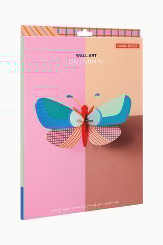 Decoração de parede Lily Butterfly - Azul e rosa