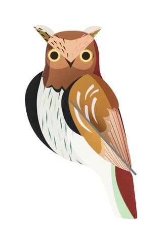 Decoração de parede Tawny Owl - Castanho e branco