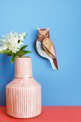 Decoração de parede Tawny Owl - Castanho e branco