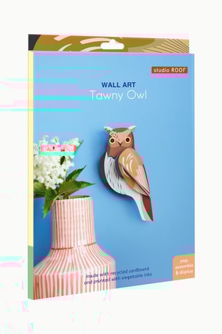 Decoração de parede Tawny Owl - Castanho e branco