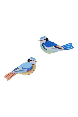 Decoração de parede Blue Tits - Azul e branco