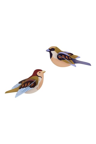 Decoração de parede Sparrows - Castanho e caqui