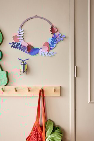 Decoração de parede Botanical Wreath - Azul e castanho