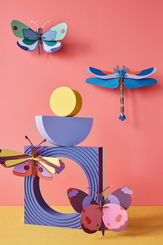 Decoração de parede Purple Eyed Butterfly - Violeta e amarelo