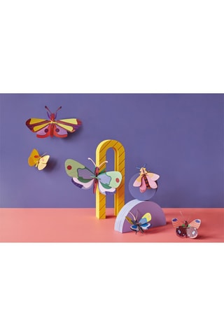 Decoração de parede Purple Eyed Butterfly - Violeta e amarelo