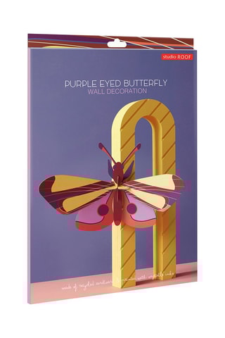 Decoração de parede Purple Eyed Butterfly - Violeta e amarelo