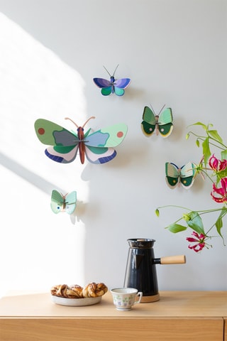 Decoração de parede Mint Forest Butterfly - Verde e azul