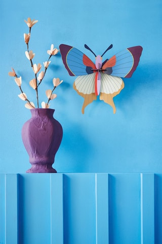 Decoração de parede Plum Fringe Butterfly - Azul e bege