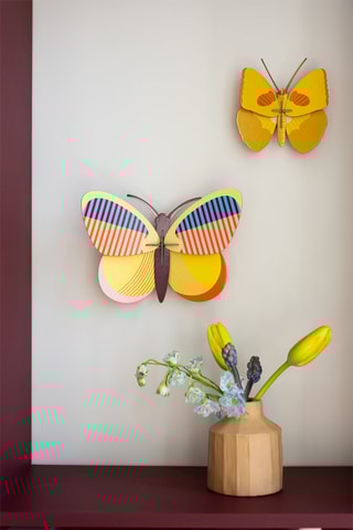 Decoração de parede Yellow butterfly - Amarelo e laranja