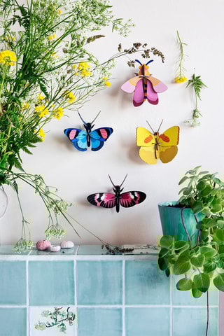 Decoração de parede Yellow butterfly - Amarelo e laranja