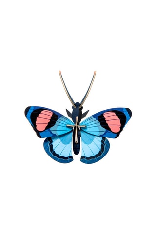 Decoração de parede Peacock butterfly - Azul e rosa