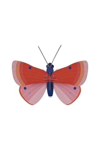 Decoração de parede Speckled copper butterfly - Vermelho e laranja
