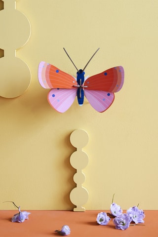 Decoração de parede Speckled copper butterfly - Vermelho e laranja