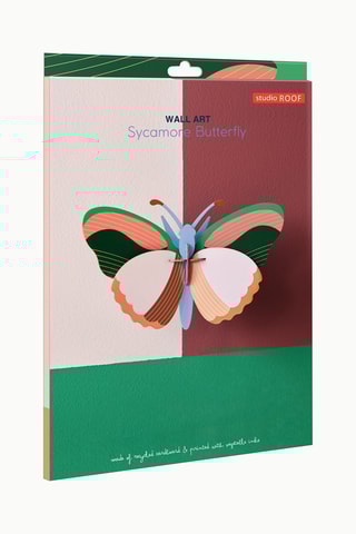 Decoração de parede Sycamore Butterfly - Verde e bege