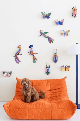 Decoração de parede Sia Butterfly - Amarelo e azul