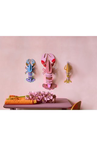 Decoração de parede Deluxe Pink Lobster - Rosa e vermelho