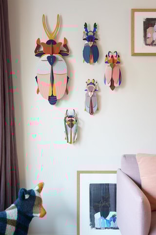 Decoração de parede Deluxe Rhinoceros Beetle - Azul e laranja