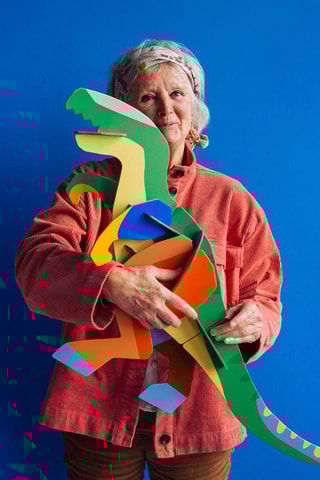 Decoração de parede Deluxe T-Rex - Verde e laranja