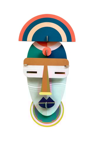 Decoração de parede Brooklyn - Azul e castanho