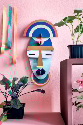 Decoração de parede Brooklyn - Azul e castanho