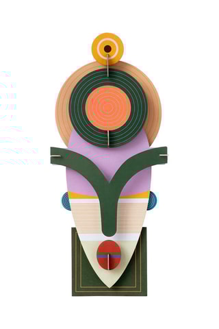 Decoração de parede Sydney - Verde e violeta