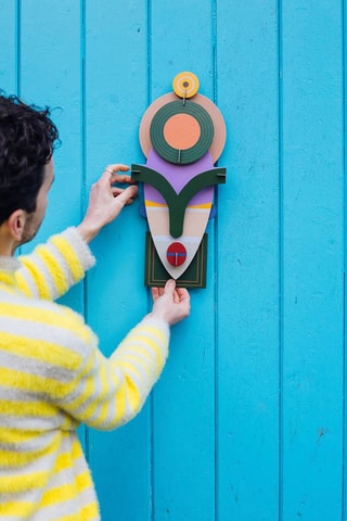 Decoração de parede Sydney - Verde e violeta