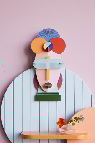 Decoração de parede Berlin - Vermelho e azul